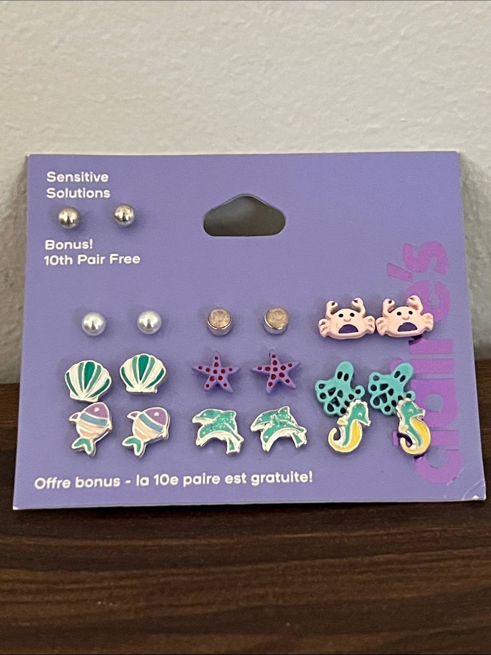 Claire’s Kids Multi-Pack Sea Life Earrings 10 Pairs